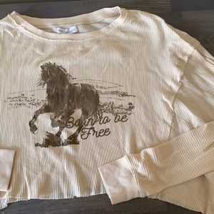 Horse cropped Shirt